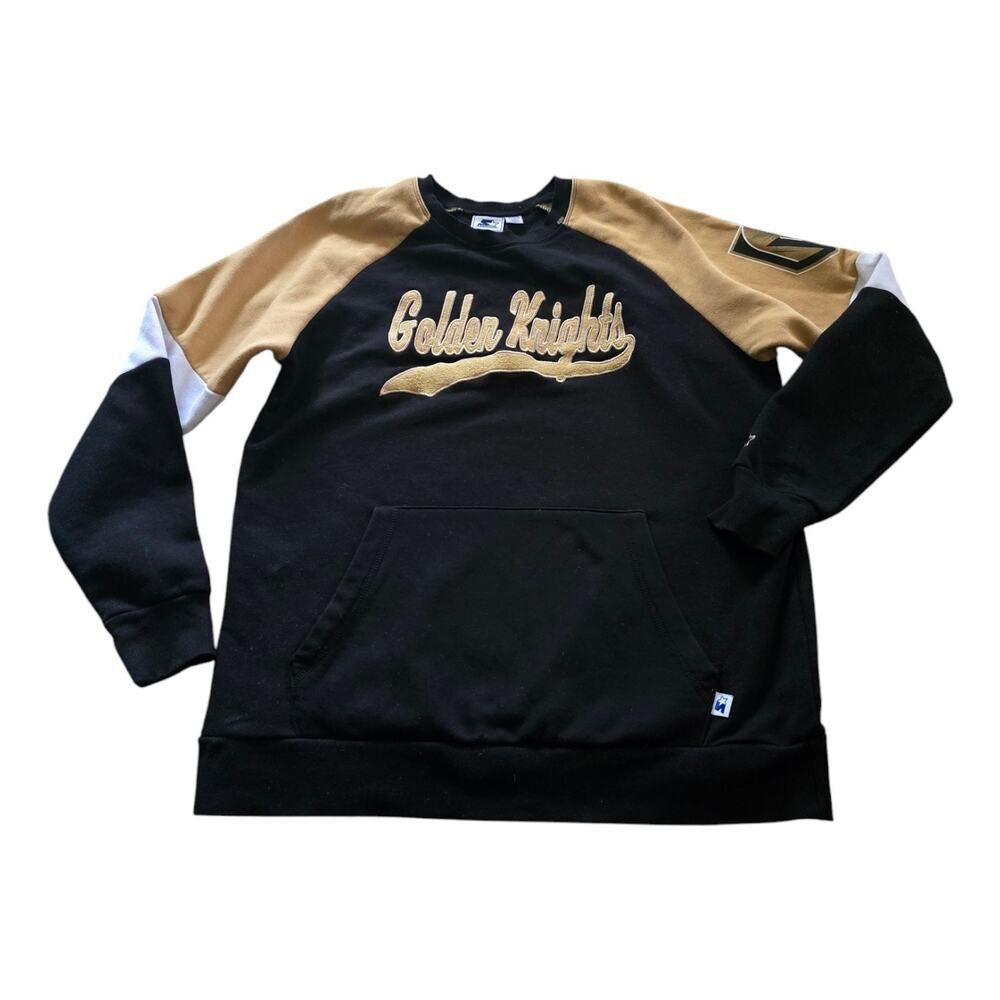 Vegas Golden Knights Starter Playmaker Raglan Pullover Sweatshirt Black Women XL